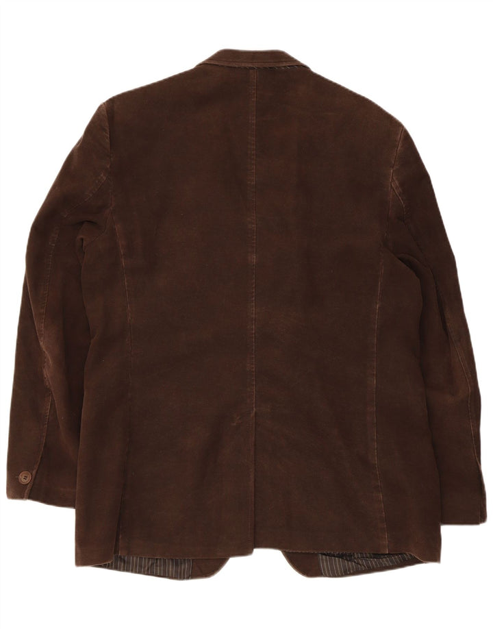 Męska marynarka zapinana na 2 guziki Gibson UK 42 XL Brązowa bawełna