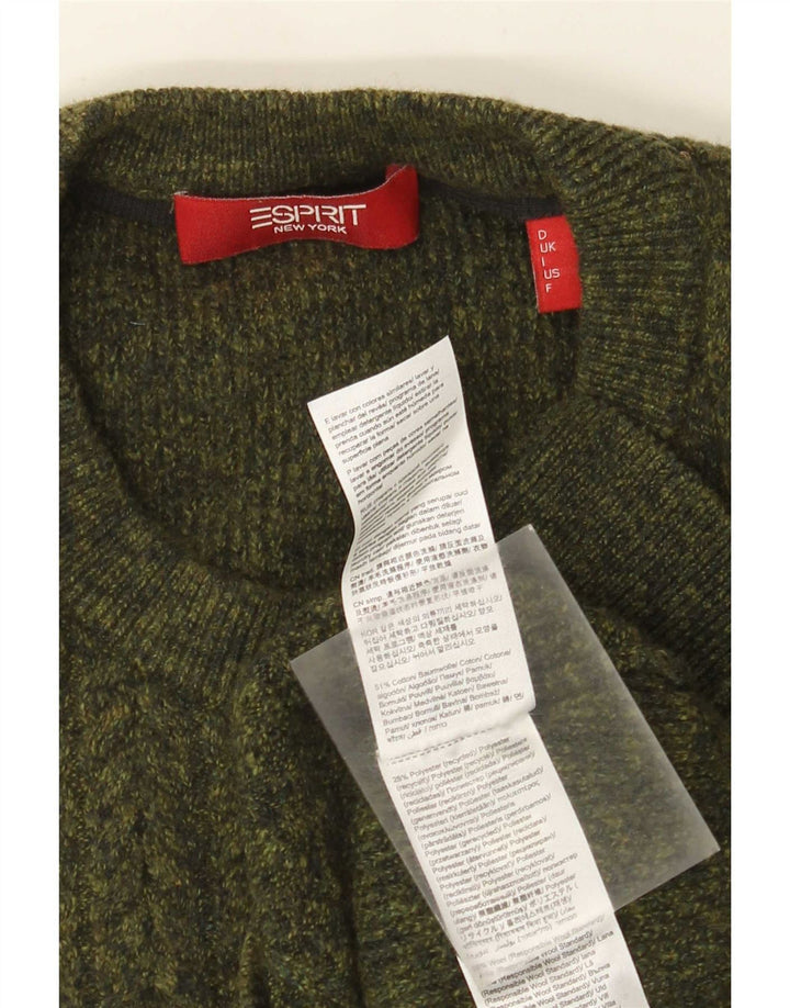Męski sweter z okrągłym dekoltem Esprit, bawełna w kolorze khaki
