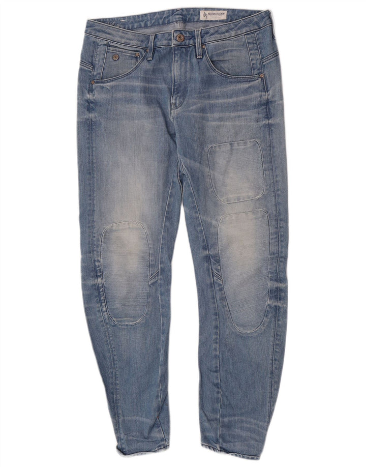 Damskie jeansy G-Star 3D Arc Slim W27 L27 Niebieskie patchworkowe bawełniane