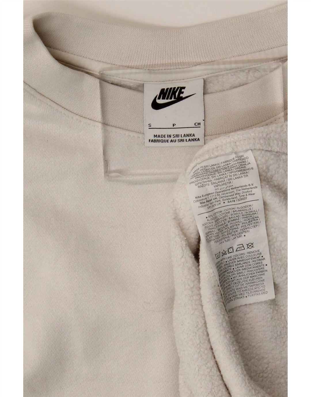 Męska bluza dresowa Nike, mała, biała, bawełniana