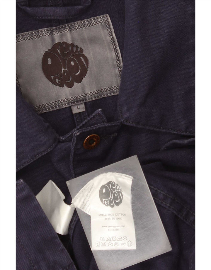 Męska kurtka użytkowa Pretty Green UK 40, duża, granatowa, bawełniana