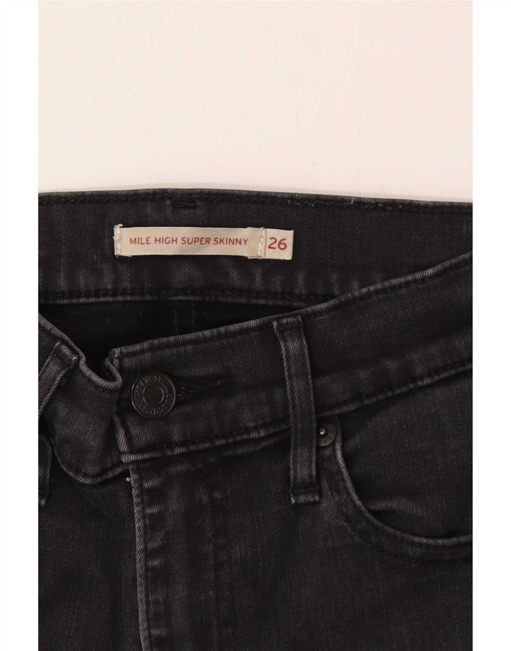 Damskie jeansy Levi's Mile High Skinny W26 L28 Szare