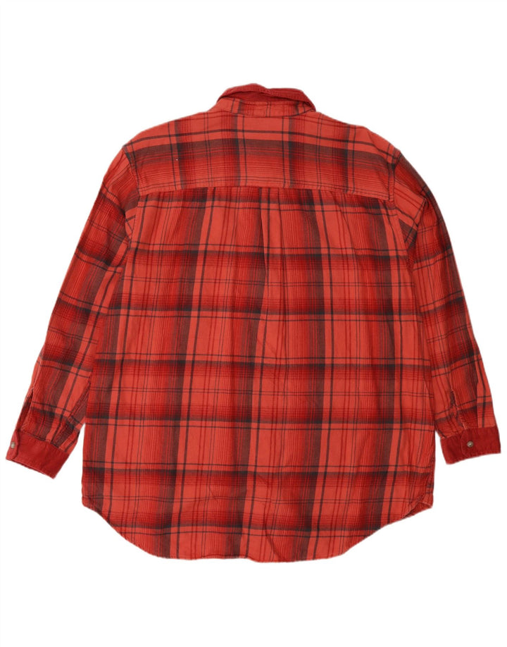 EDDIE BAUER Damska koszula flanelowa UK 16, duża, bawełniana w czerwoną kratę