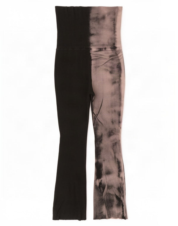 Damskie legginsy z wysokim stanem Zara UK 14, duże, czarne, bawełniane z blokami kolorów