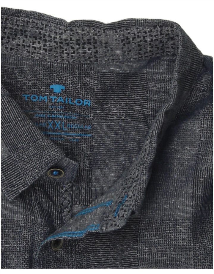 Koszula męska TOM TAILOR 2XL Granatowa, geometryczna