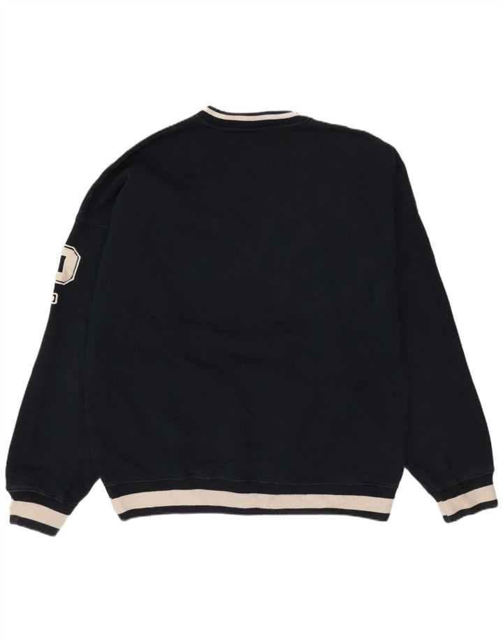 Męski sweter Pull & Bear Pasadena, średni granatowy, blok kolorów