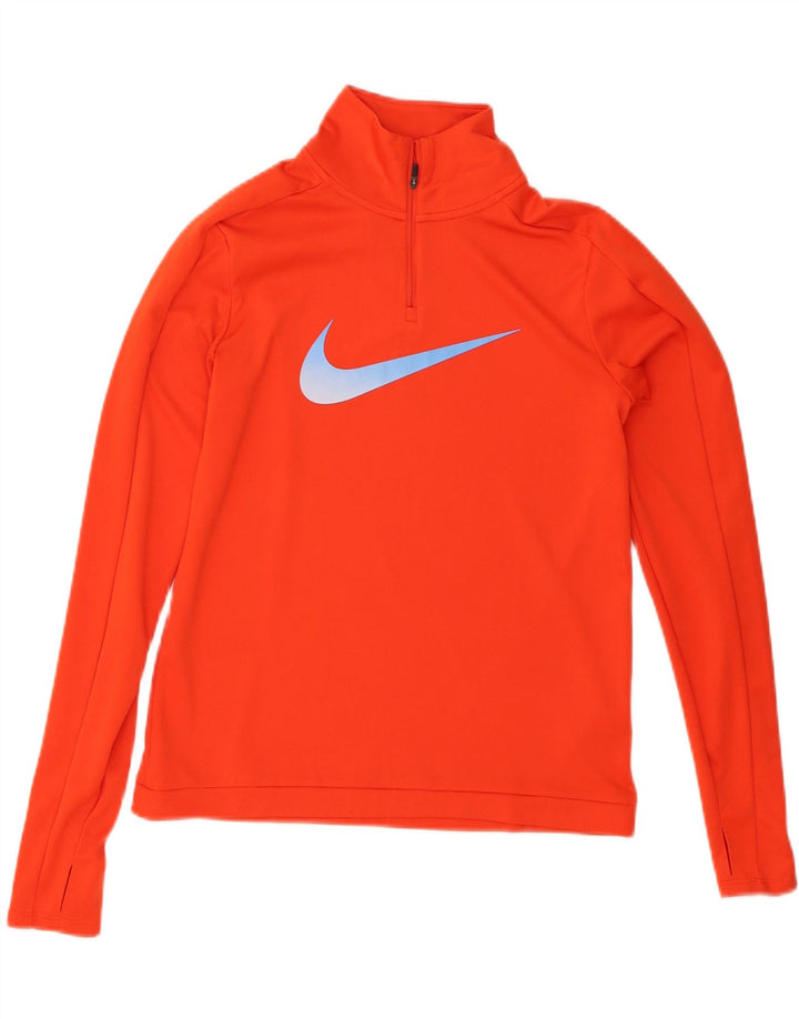 Damski dres Nike Graphic Pullover Top UK 10 Mały pomarańczowy poliester