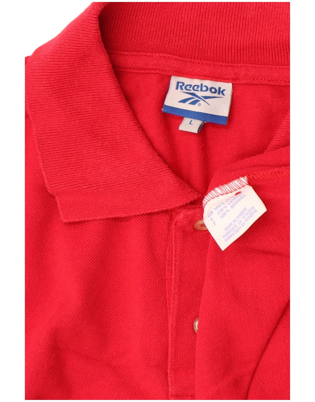 Męska koszulka polo Reebok, duża, czerwona, bawełniana
