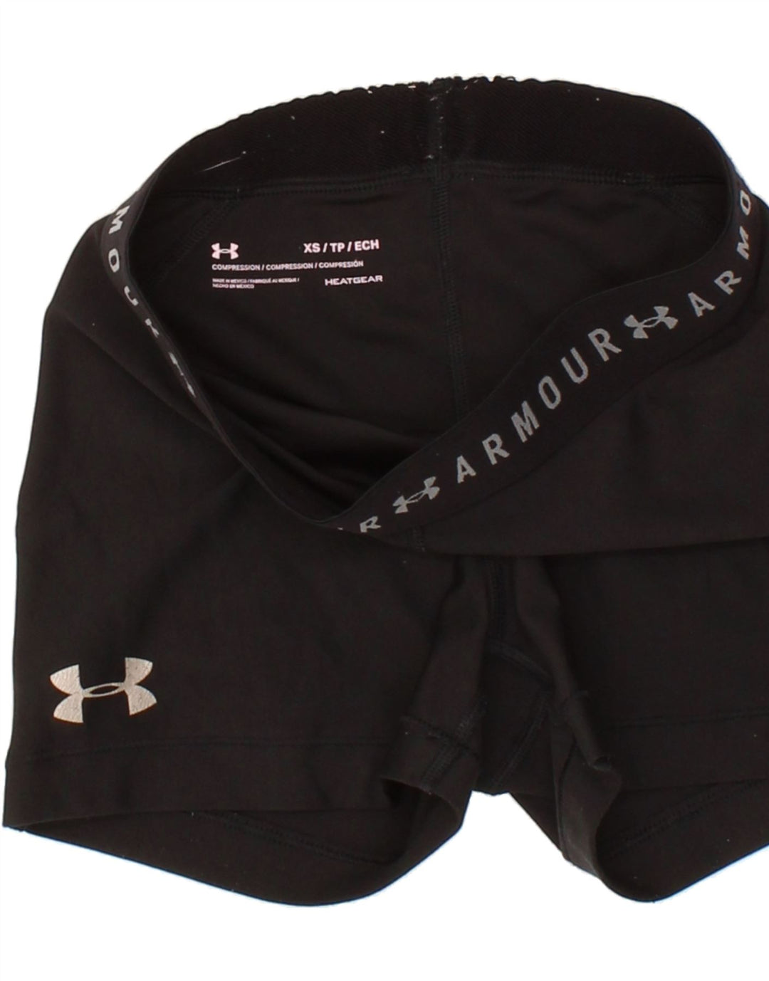UNDER ARMOUR Womens Graphic Sport Shorts UK 4 XS  Black Polyester Vintage Under Armour and Second-Hand Under Armour from Messina Hembry 