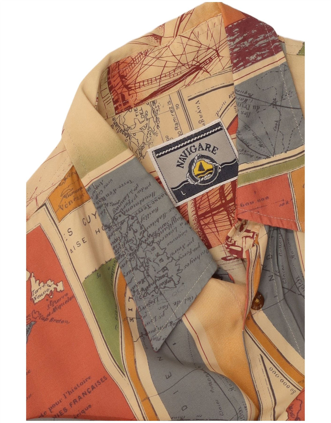 Męska koszula z krótkim rękawem NAVIGARE, duża, wielokolorowa patchworkowa