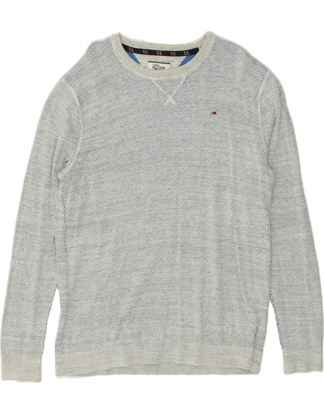 TOMMY HILFIGER Mens Sweatshirt Jumper Large Grey Cotton | Vintage Tommy Hilfiger | Thrift | Second-Hand Tommy Hilfiger | Used Clothing | Messina Hembry 