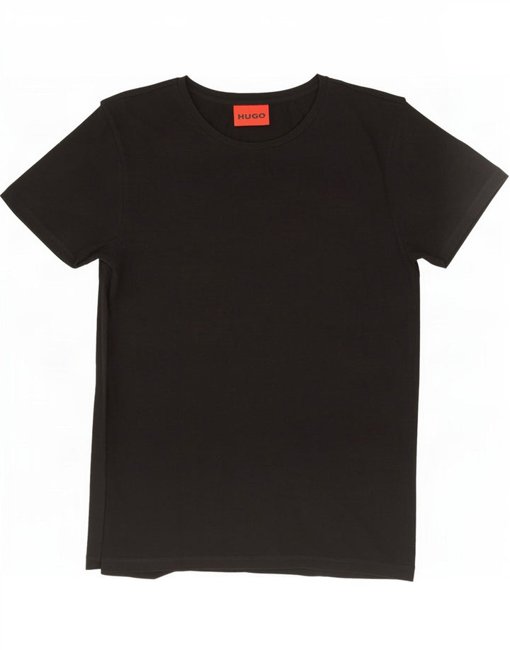 T-shirt męski Hugo Boss, mały, czarny, bawełniany