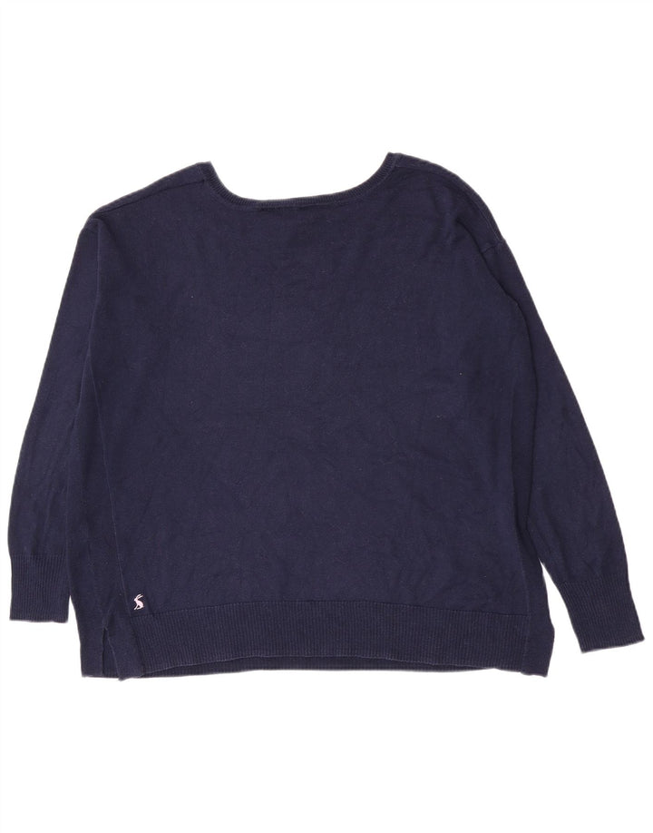 Damski sweter oversize Joules z dekoltem w łódkę UK 12, średni granatowy