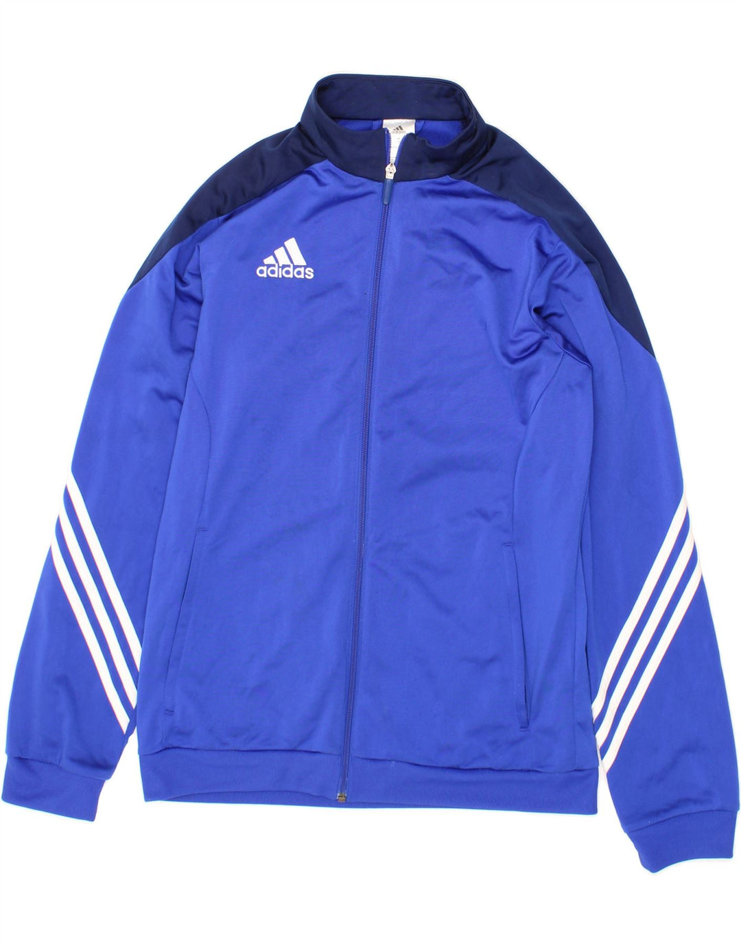 ADIDAS Mens Tracksuit Top Jacket Medium Blue Colourblock Polyester Vintage Adidas and Second-Hand Adidas from Messina Hembry 