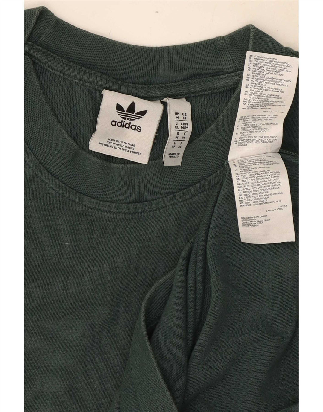 Adidas Męski T-shirt Top Średni Zielony Bawełna