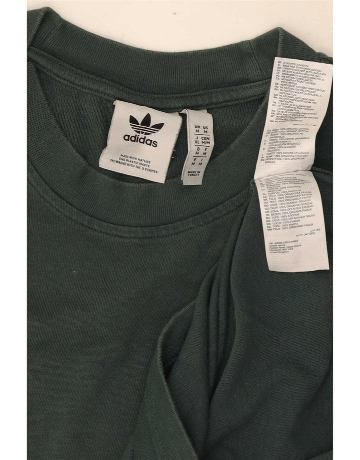 Adidas Męski T-shirt Top Średni Zielony Bawełna