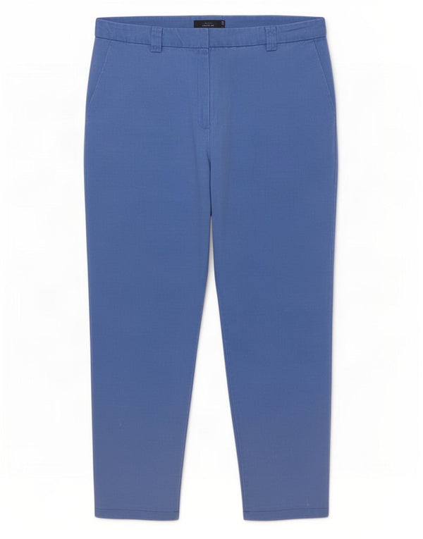 Marks & Spencer Womens Slim Fit Capri Trousers UK 14 Large W34 L26 Blue