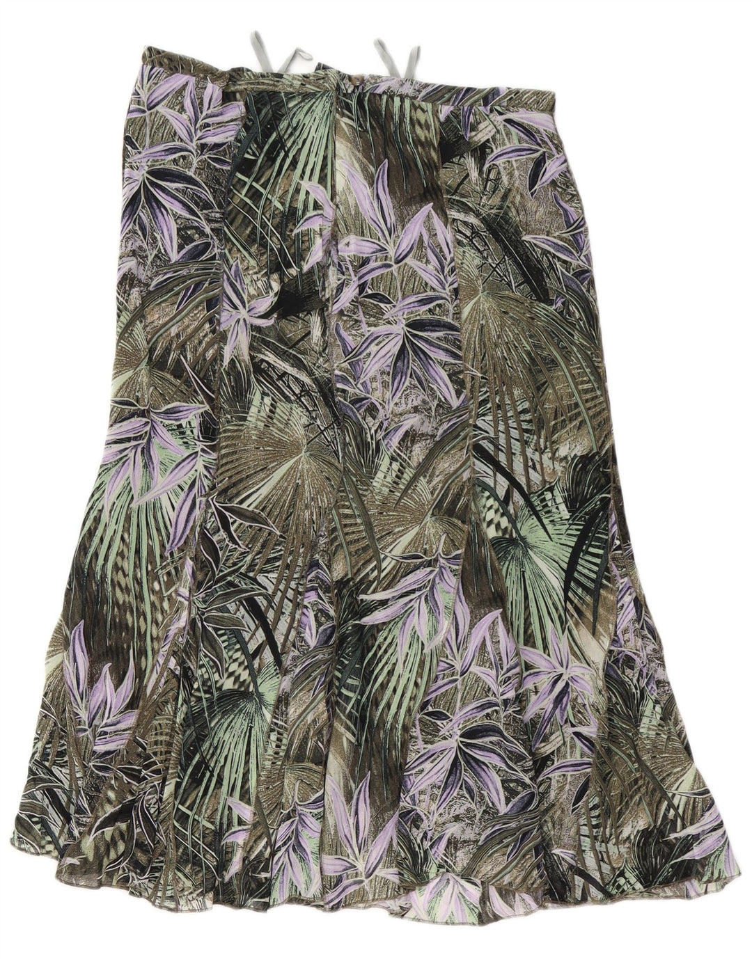 Damska spódnica typu Trumpet z wysokim stanem GELCO UK 16 Large W32 Zielony kwiatowy