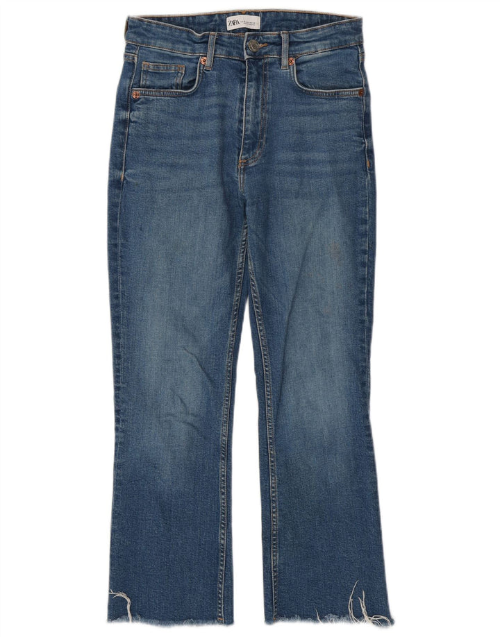 Dżinsy damskie Zara Crop Bootcut EU 38 Small W28 L26 Niebieskie