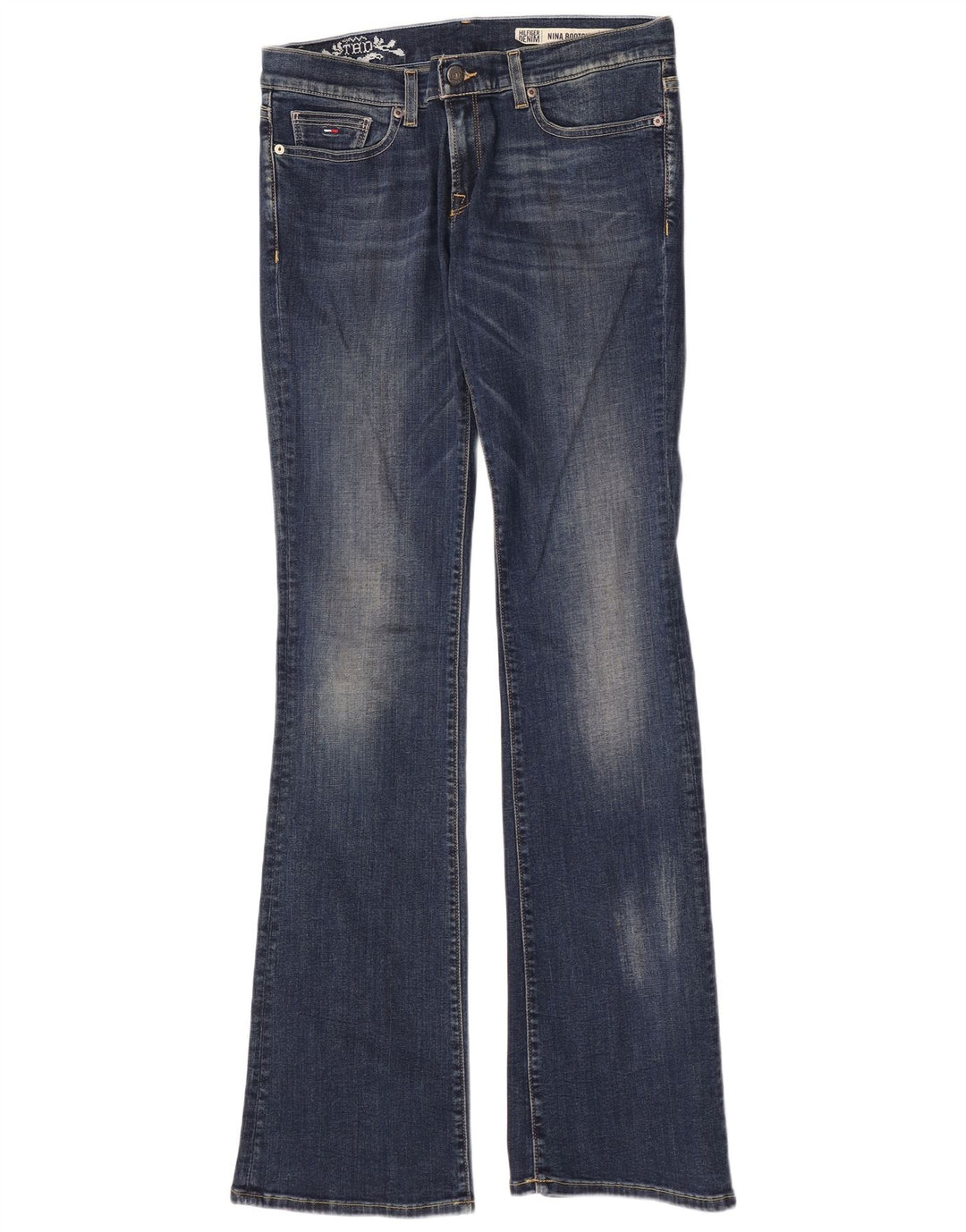 Damskie jeansy Tommy Hilfiger Nina Bootcut W30 L34 Niebieskie bawełniane