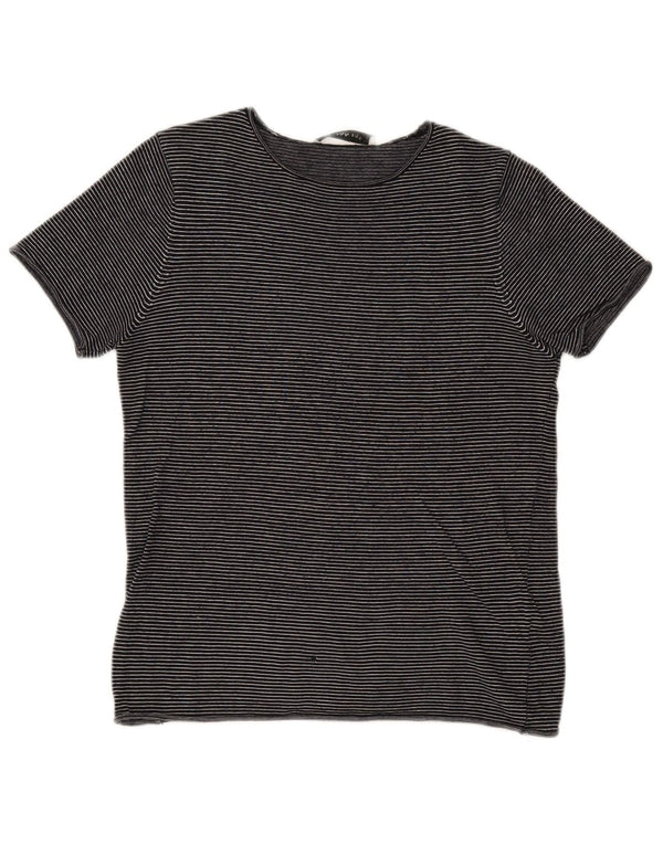 T-shirt damski Zara Top UK 12 w średnie granatowe paski