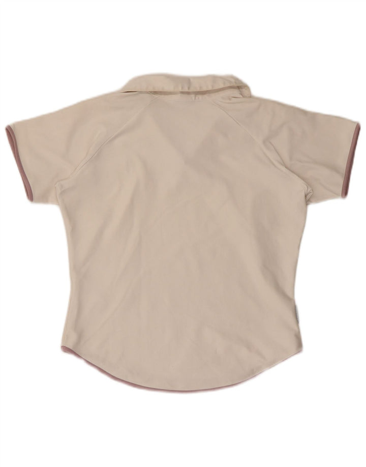 Damska koszulka polo NIKE Dri Fit US 8/10, średni biały poliester