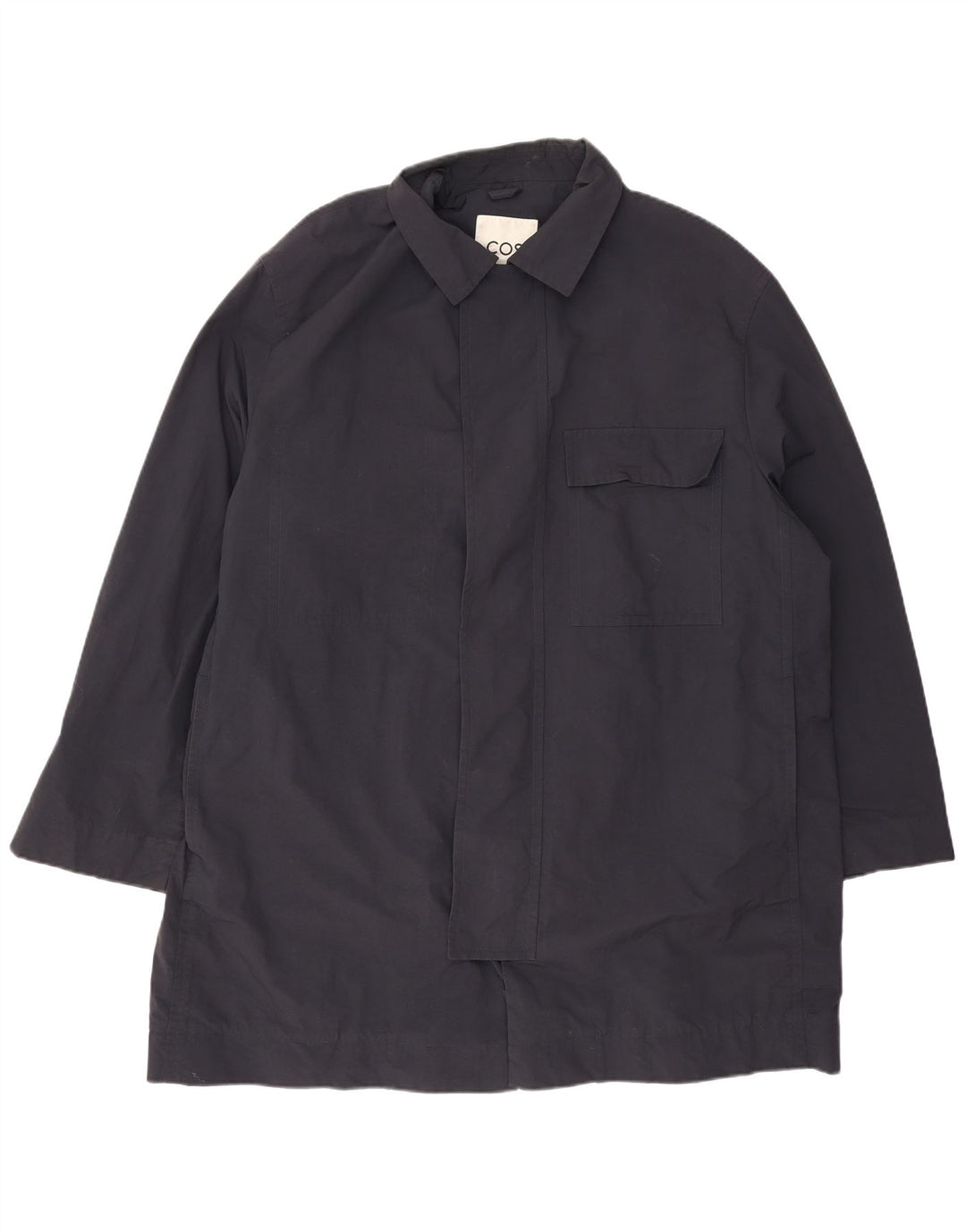 Cos Męski płaszcz UK 42 XL Granatowy poliamid