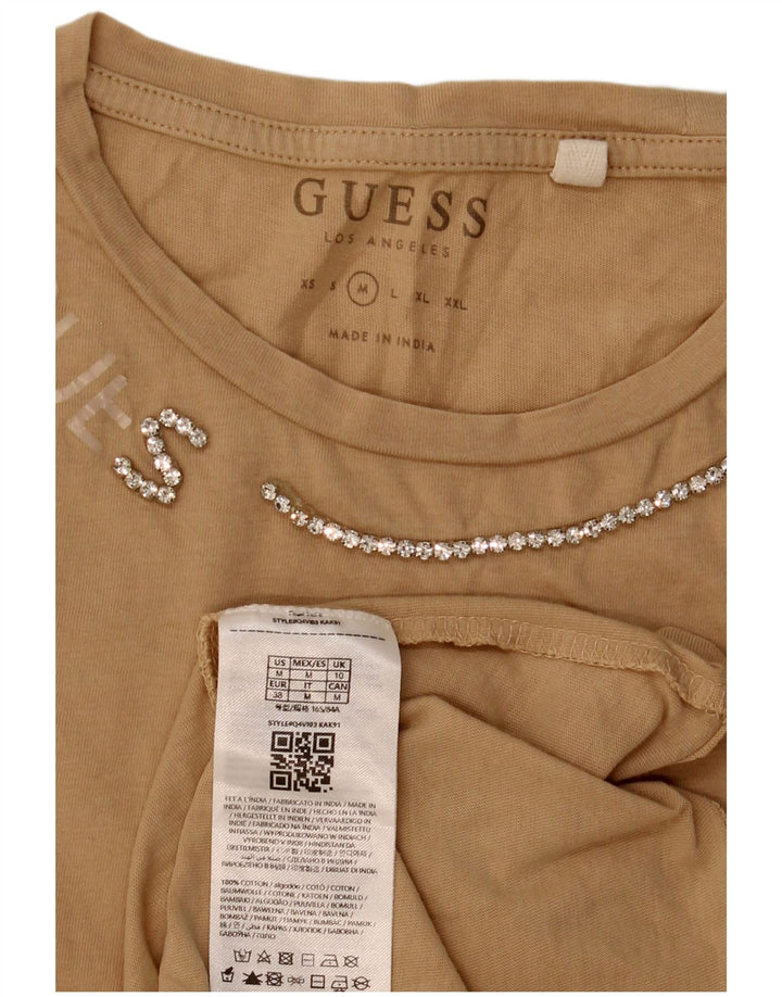 Koszulka damska Guess Top UK 12, średnia beżowa bawełna