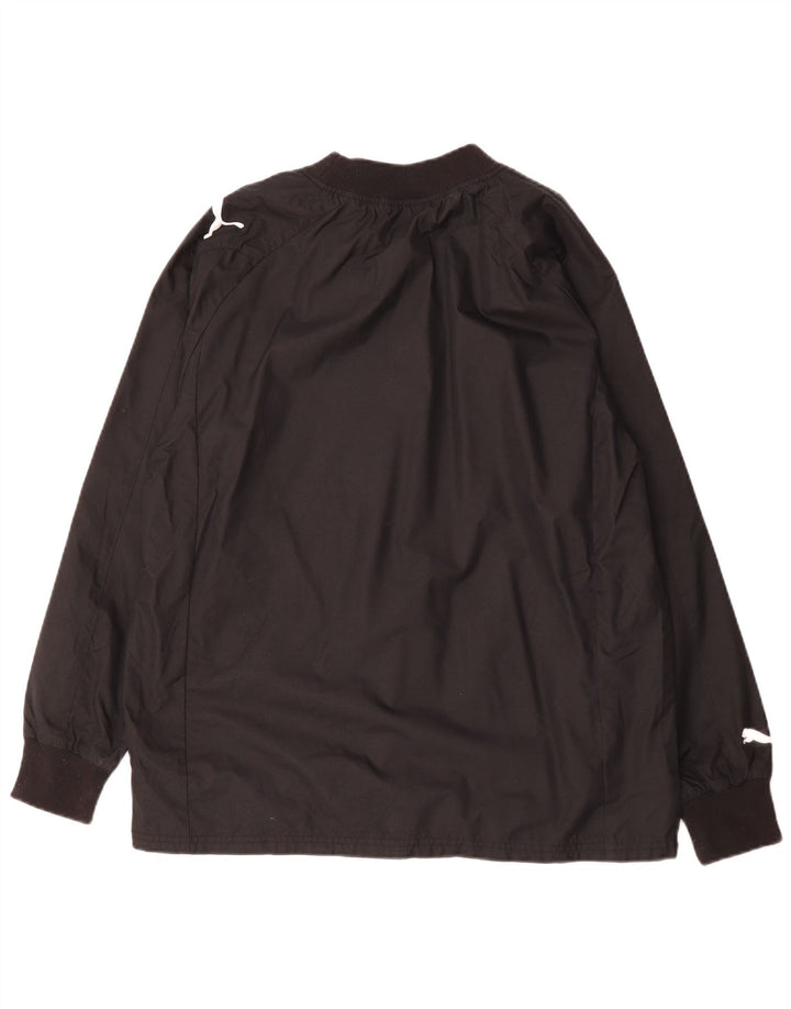 Męski graficzny top PUMA z długim rękawem, średni czarny poliester