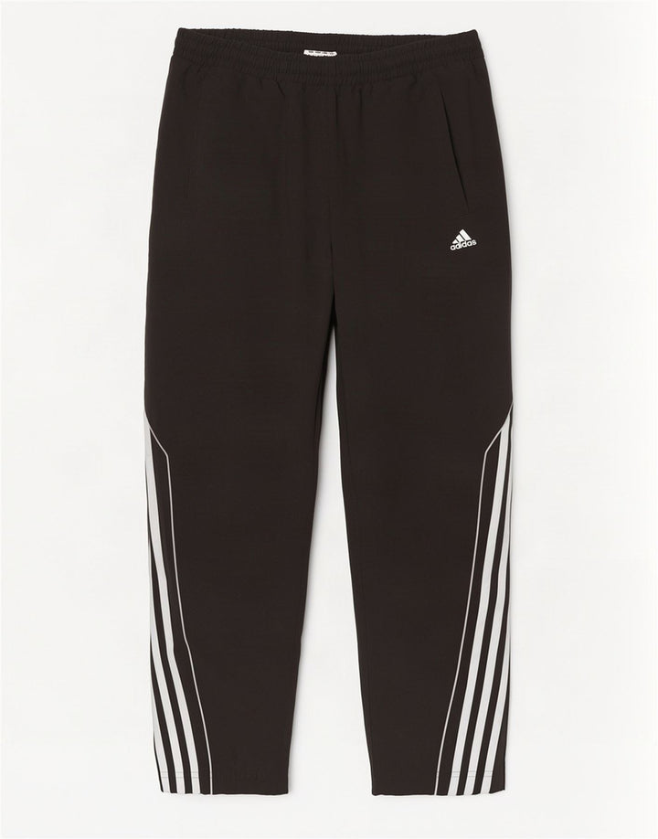 Męskie spodnie dresowe Adidas, średni czarny poliester