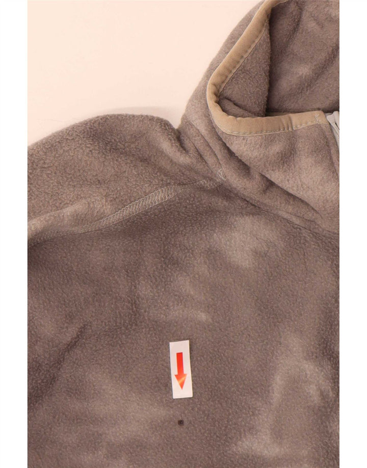 Męski sweter polarowy The North Face z zamkiem błyskawicznym, średnioszary, poliestrowy typu Tie Dye
