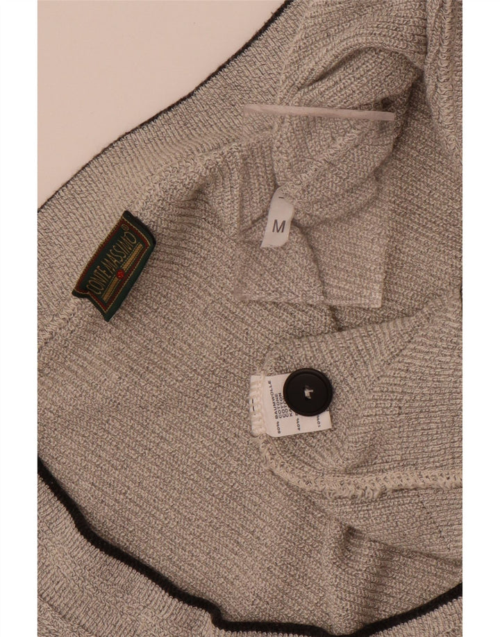 Conte Massimo Męski sweter bez rękawów, średnioszary, bawełniany