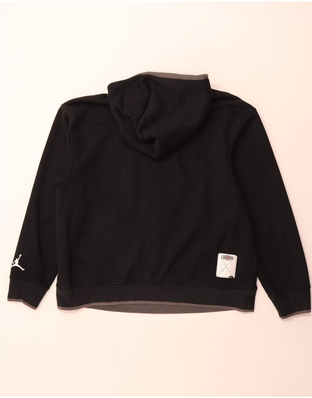 Męski sweter z kapturem i grafiką Jordan XL, czarny, poliestrowy