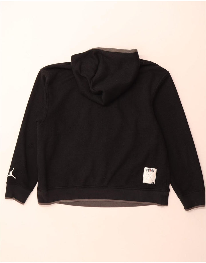 Męski sweter z kapturem i grafiką Jordan XL, czarny, poliestrowy