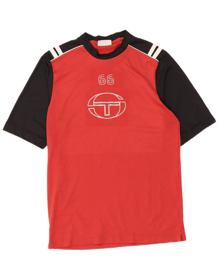 Męski T-shirt z grafiką Sergio Tacchini, mały, czerwony blok kolorów