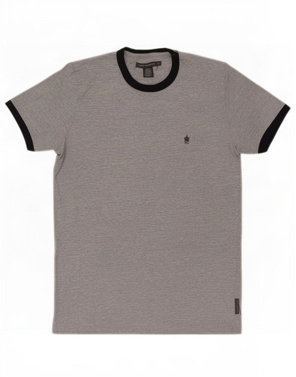 French Connection Mens T-Shirt Top Medium Grey Flecked Cotton