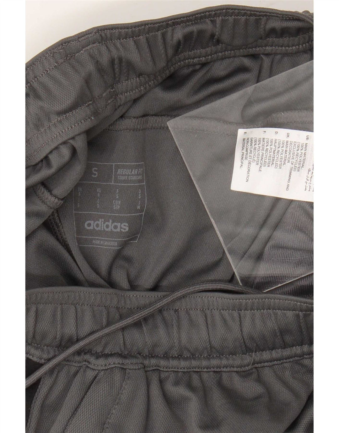 Męskie spodenki sportowe Adidas o regularnym kroju, małe, szare, z poliestru