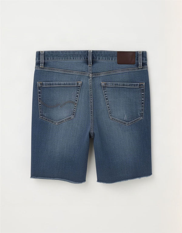 Męskie spodenki jeansowe Jack & Jones w trudnej sytuacji, slim fit, duże, W34, niebieska bawełna