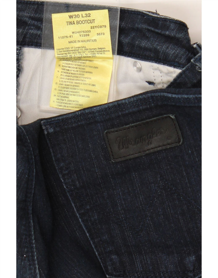 Damskie jeansy Wrangler TIna Bootcut W30 L32 Granatowe, bawełniane