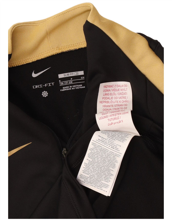 Chłopięcy dres Nike Dri Fit z zamkiem błyskawicznym na szyi, 8-9 lat, mały, czarny