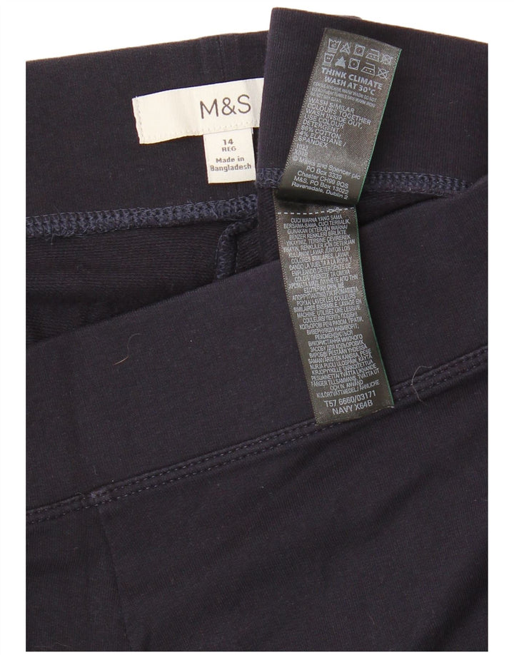 Legginsy damskie MARKS & SPENCER UK 14, duże, bawełniane, granatowe