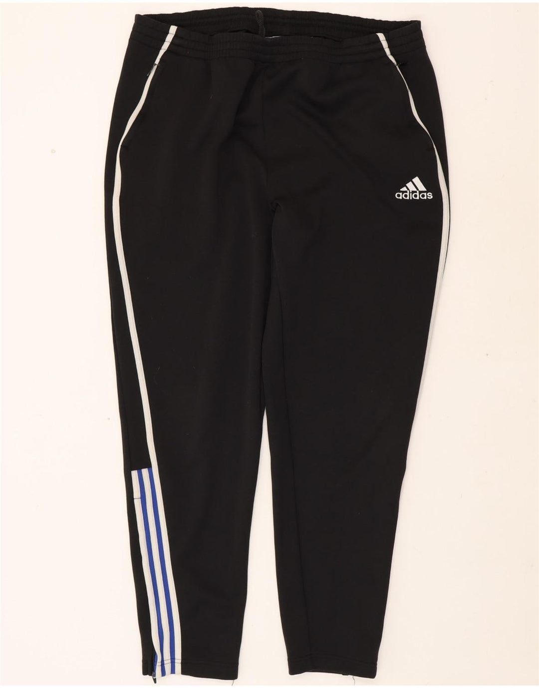 ADIDAS Mens Tracksuit Trousers UK 44/46 Large Black Polyester Vintage Adidas and Second-Hand Adidas from Messina Hembry 