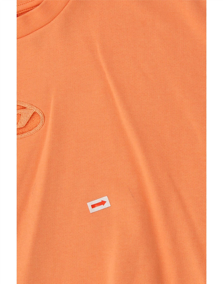 Bluza dziewczęca Diesel z grafiką, krótka, 11-12 lat, pomarańczowa, bawełniana