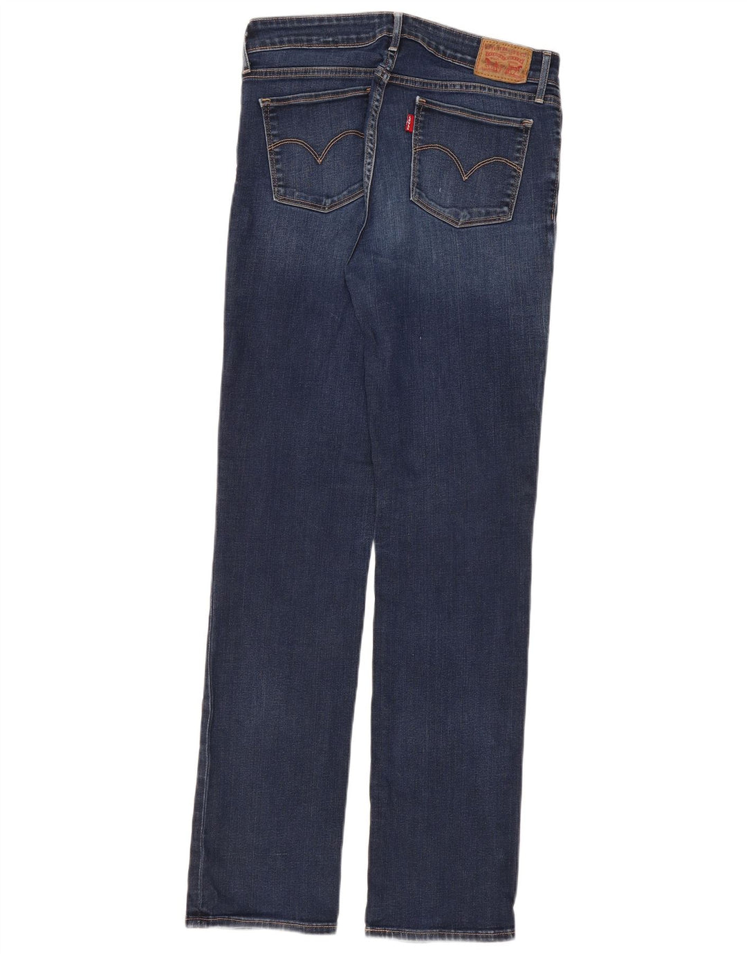 Damskie jeansy LEVI'S 714 Straight W30 L32 Niebieskie bawełniane