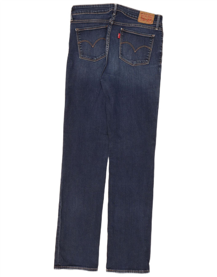 Damskie jeansy LEVI'S 714 Straight W30 L32 Niebieskie bawełniane
