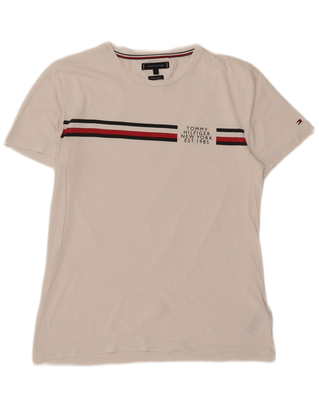 T-shirt męski Tommy Hilfiger, duży, bawełniany w białe paski