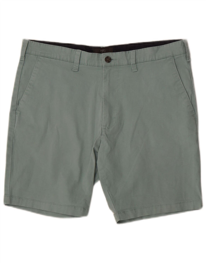 Męskie spodenki Chino Marks & Spencer W34, duże, zielone, bawełniane