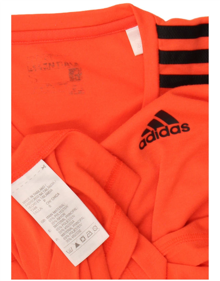 Adidas Męska koszulka Climalite Top, mała, pomarańczowa, poliestrowa