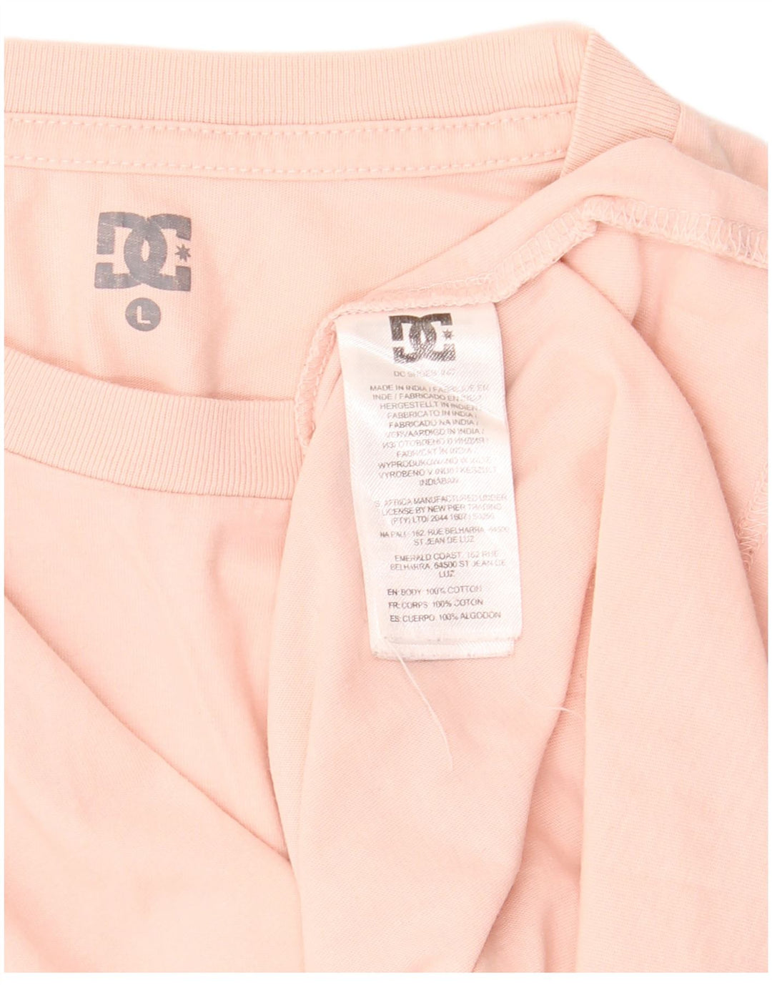 Męski T-shirt z grafiką DC, duży, różowy, bawełniany