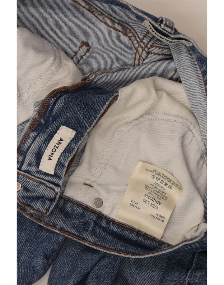 Męskie proste dżinsy WRANGLER W34 L30, niebieska bawełna